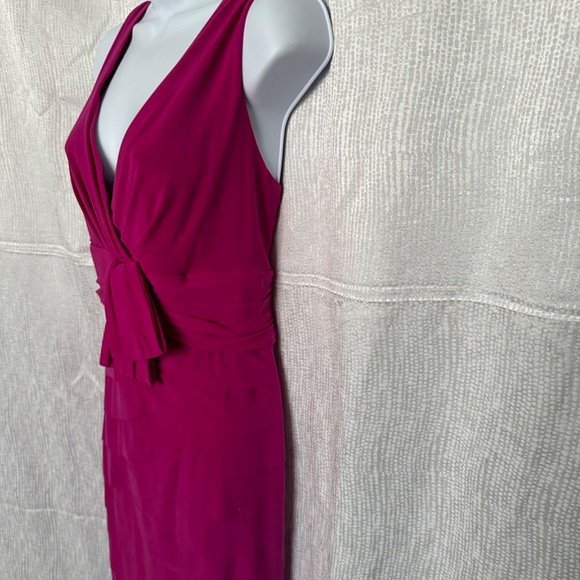 Jones Wear Dress, sleeveless fuchsia colored dress, size 14 - Picture 3 of 5